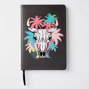 ❤NOTEBOOK / JOURNAL / DIARY- STEER & PALMS WESTERN DESERT COWBOY - FAUX LEATHER